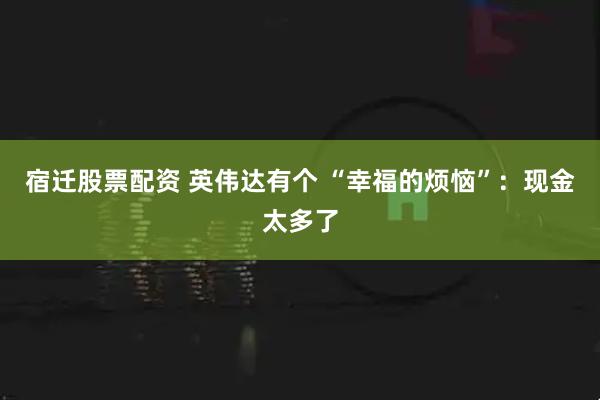 宿迁股票配资 英伟达有个 “幸福的烦恼”：现金太多了