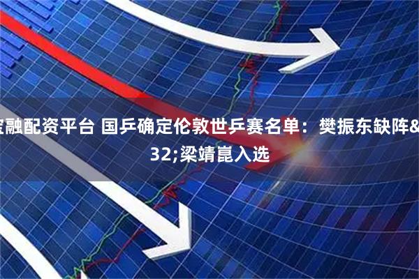 宝融配资平台 国乒确定伦敦世乒赛名单：樊振东缺阵 梁靖崑入选